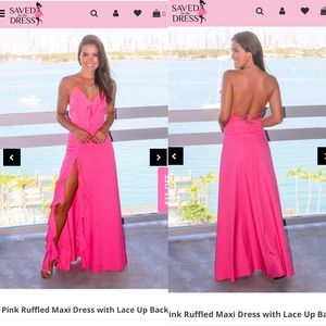 Hot pink maxi dress